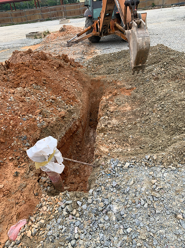 Backhoe Cable pipe