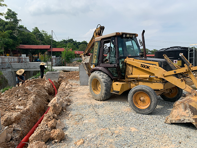 Backhoe Cable pipe