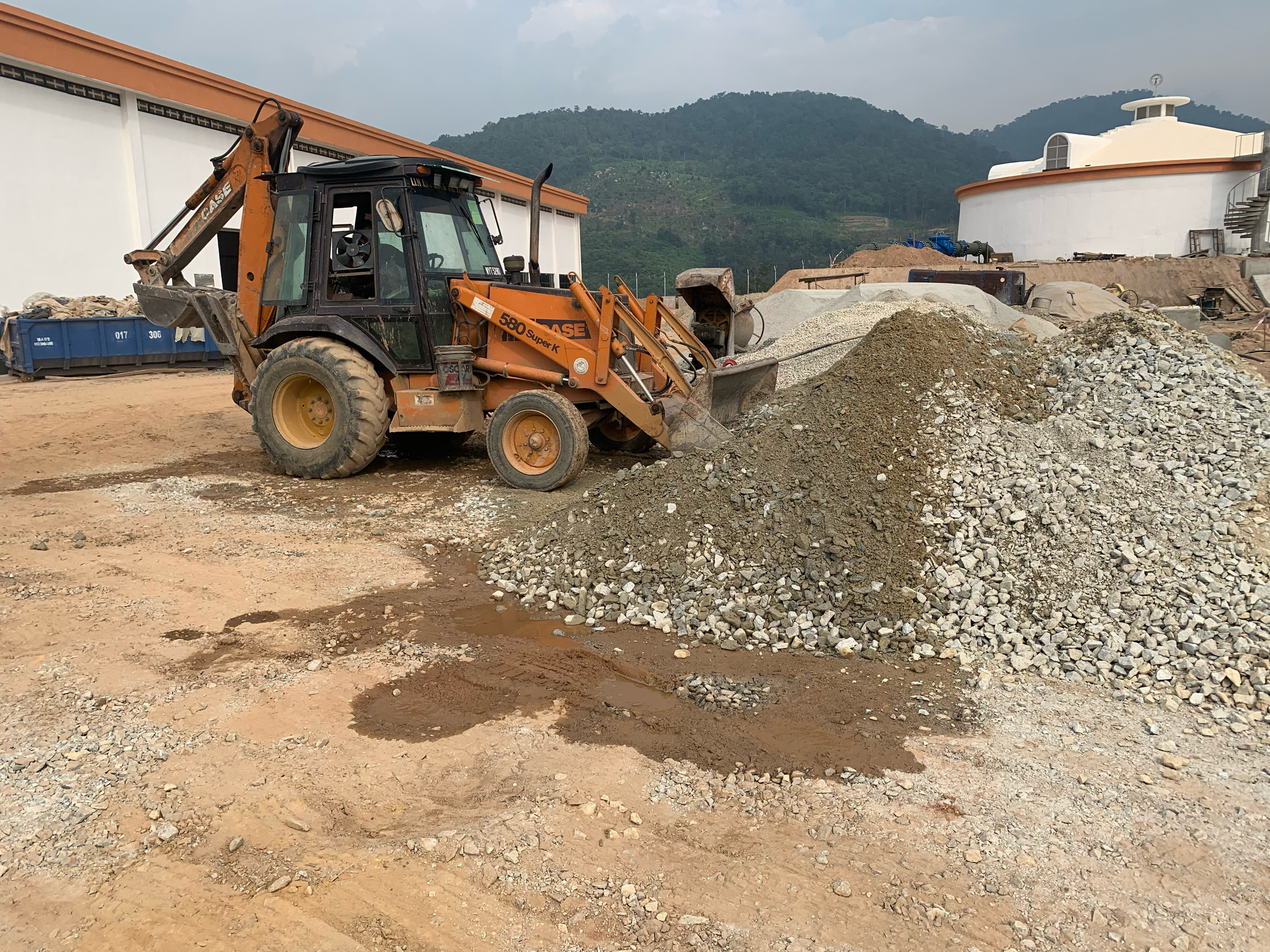 Backhoe site job