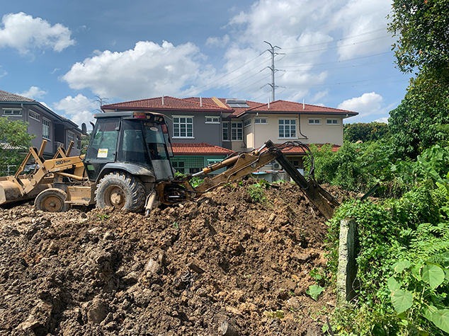 Long Arm Backhoe u shape footing Digging